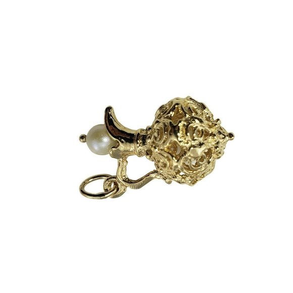 Vintage 14 Karat Yellow Gold and Pearl Pitcher Charm #11321 - Picture 4 of 7